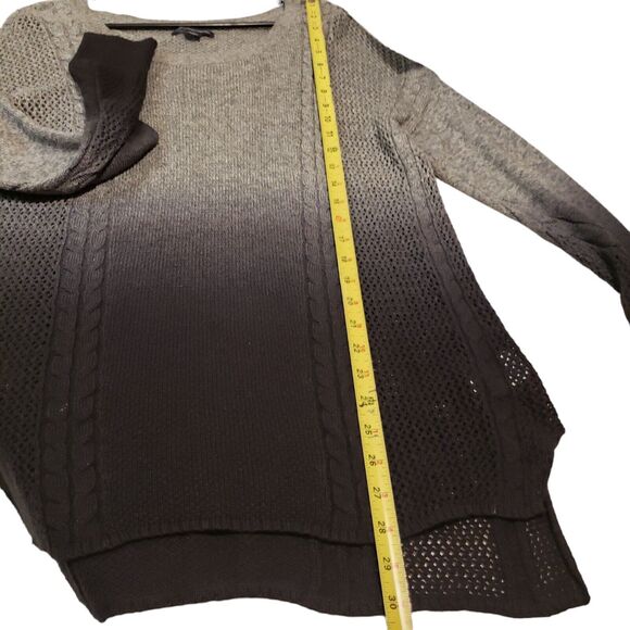 American Eagle Lace Up Ombre Wool Blend Soft Fall Sweater Size Medium - Picture 3 of 11